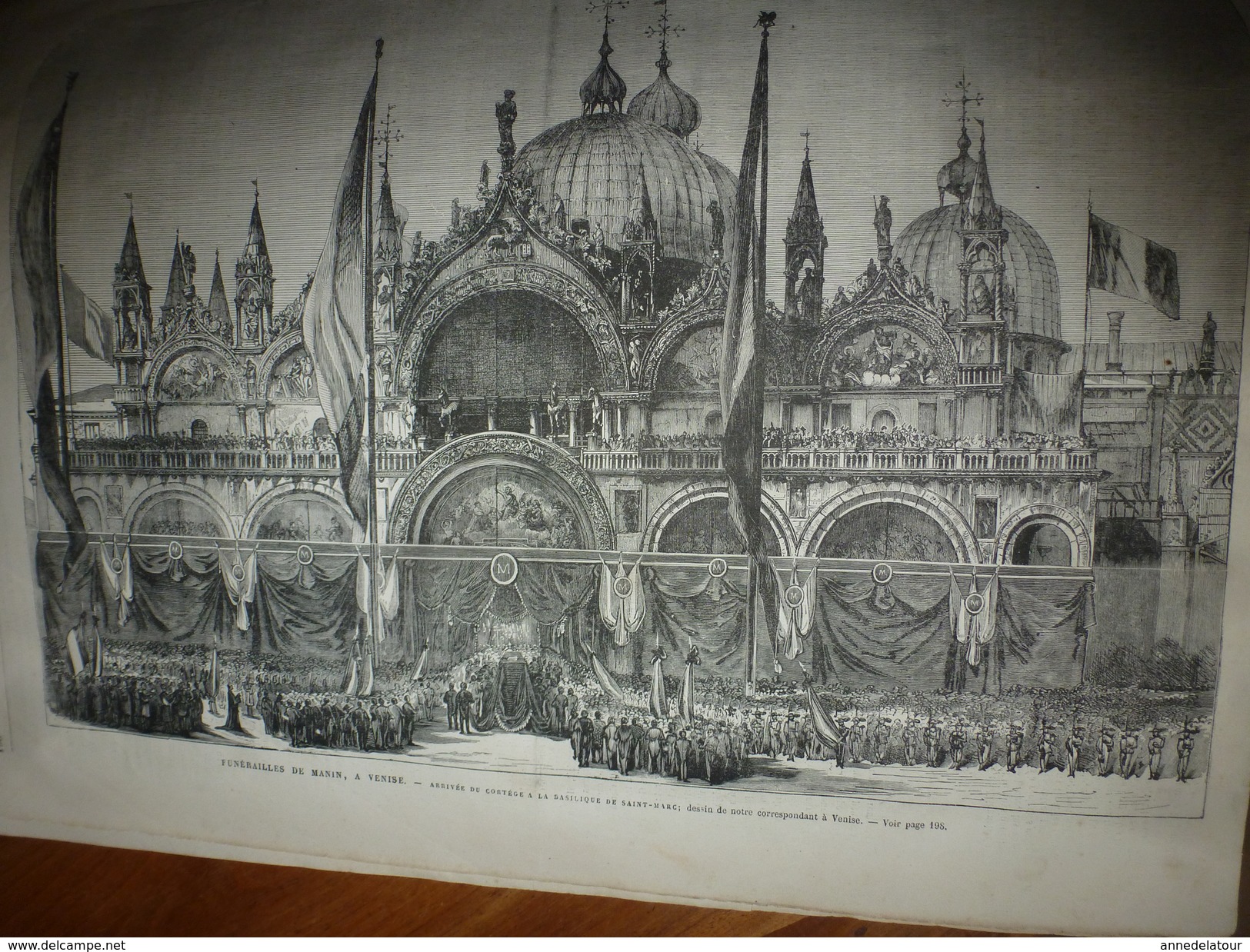 1868 Funérailles De MANIN à VENISE (en Gondoles) ; Basilique Saint-Marc - Non Classés