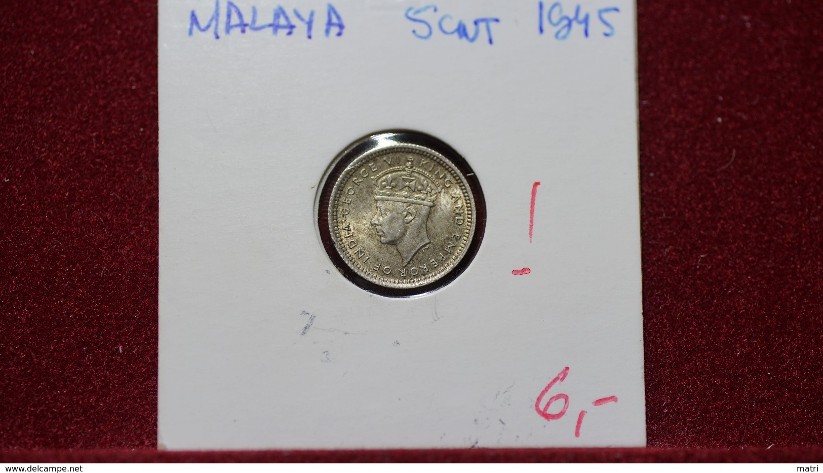 Malaya 5 Cents 1945 Km#3a UNC. (inv897) - Malaysie