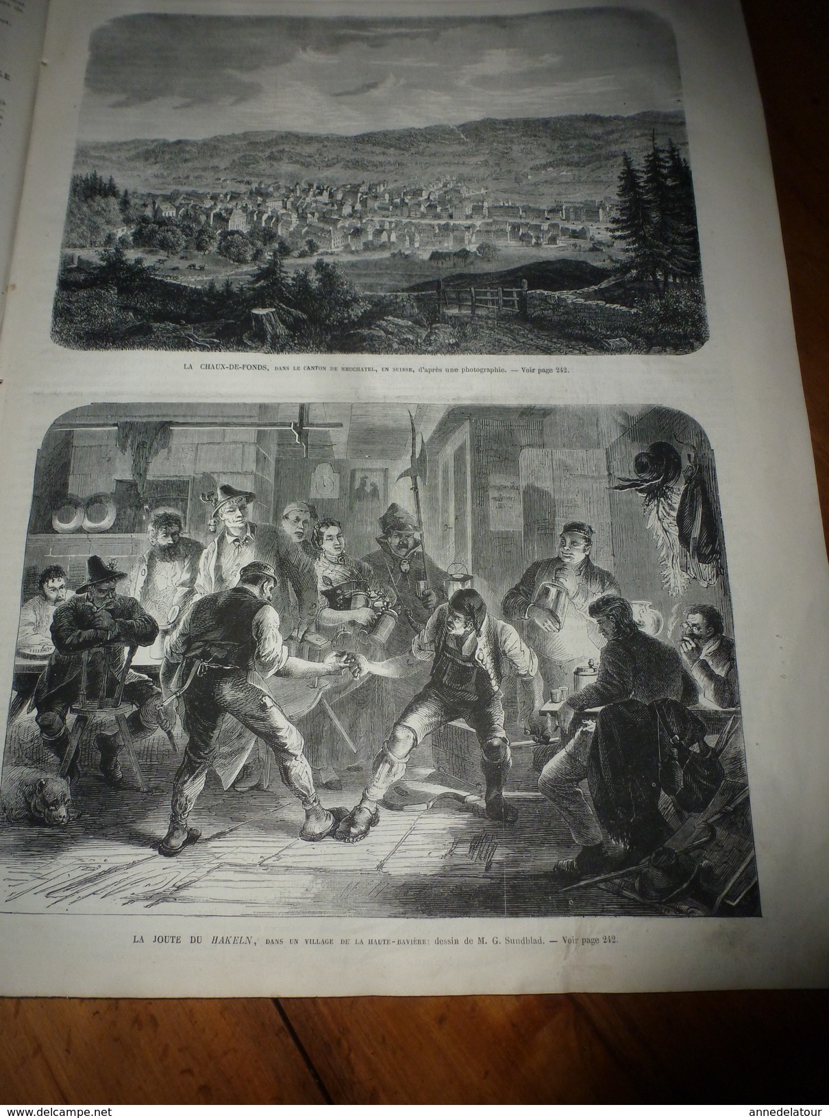 1868 Gare TURIN Pl Carlo-Félice;Joute HAKELN,Allemagne;Lissa;Baie De Taboga (PANAMA);Chanson SARAH La GRISE;Foire-jambon - Non Classés