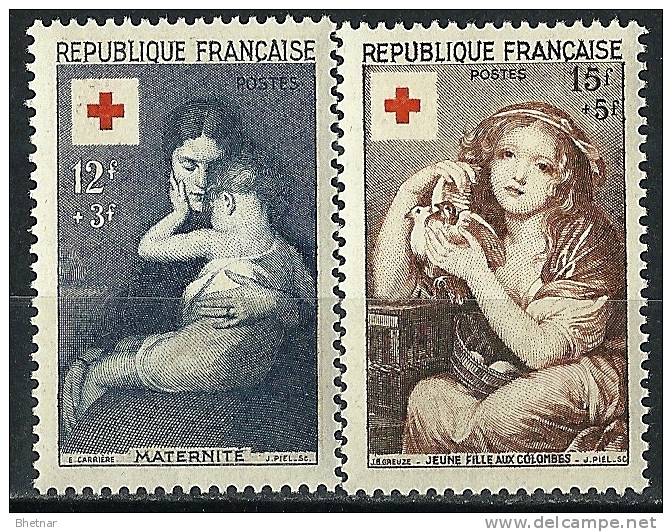 FR YT 1006 & 1007 " La Croix-Rouge " 1954 Neuf** - Unused Stamps