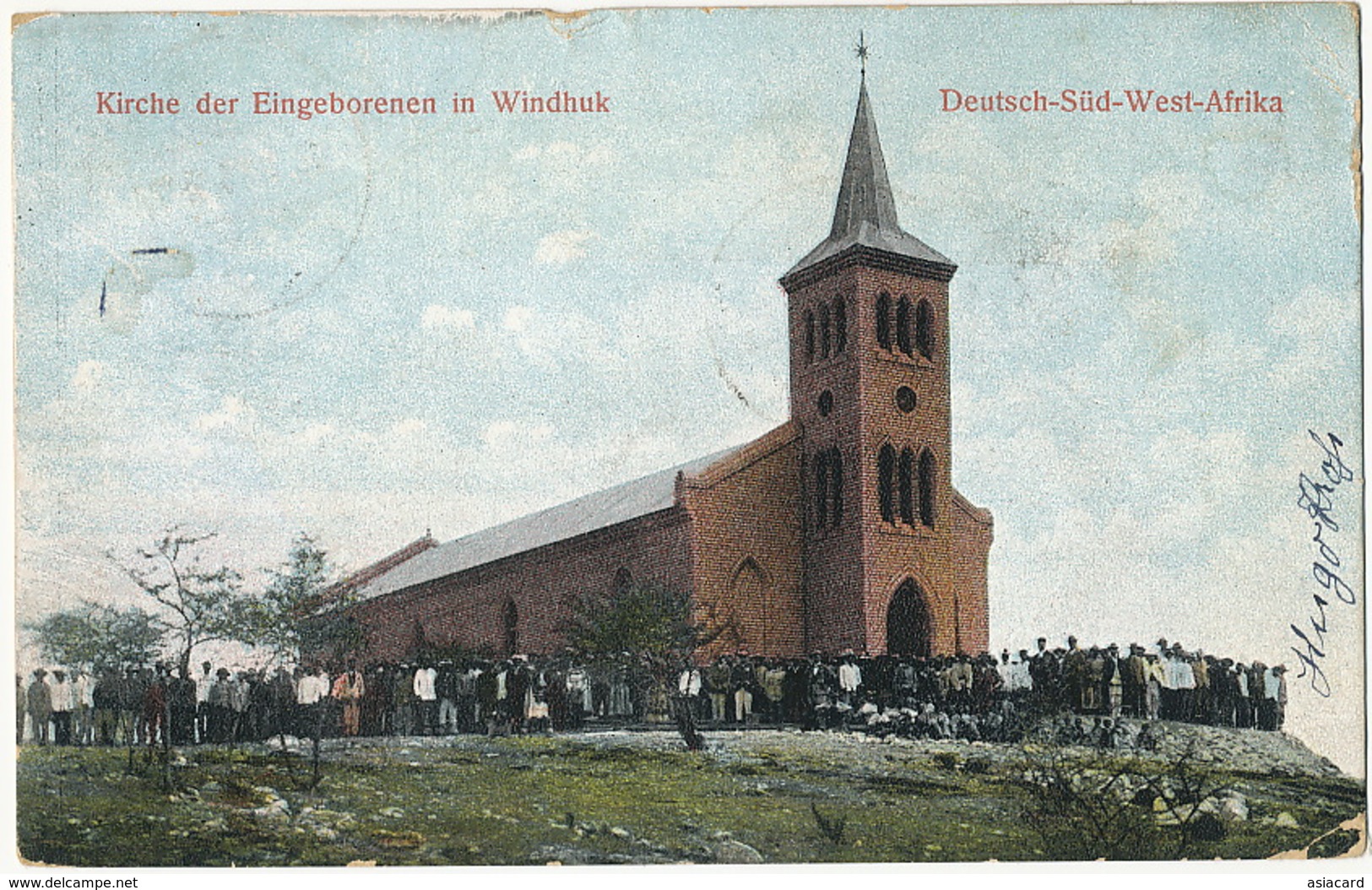 Windhoek Kirche Der Eingeborenen In Windhuk Deutsch Sud West Afrika Edit Franz Spenker Used 1906 - Namibie