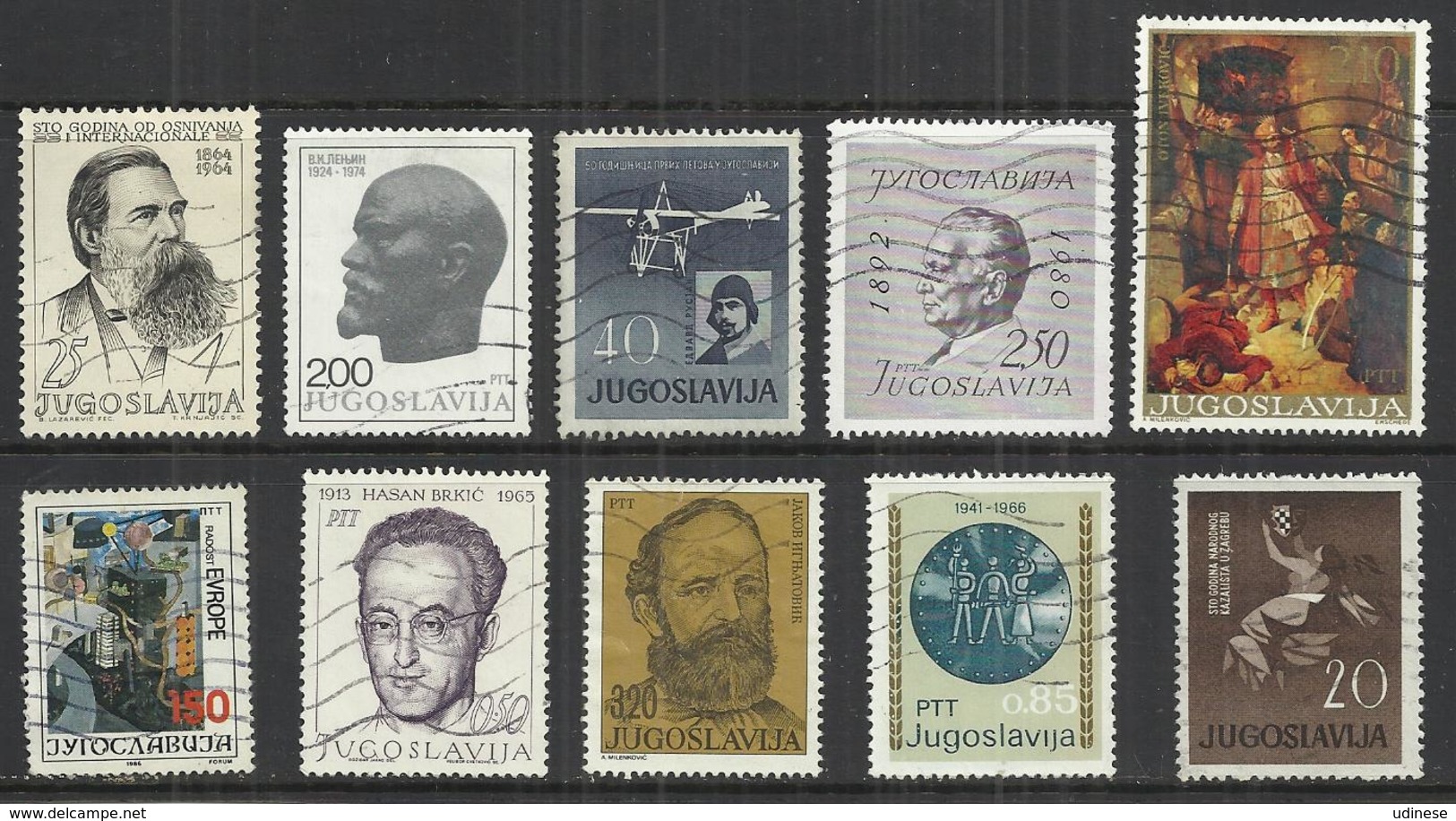 TEN AT A TIME - YUGOSLAVIA - LOT OF 10 DIFFERENT 5 - USED OBLITERE GESTEMPELT USADO - Collections, Lots & Series