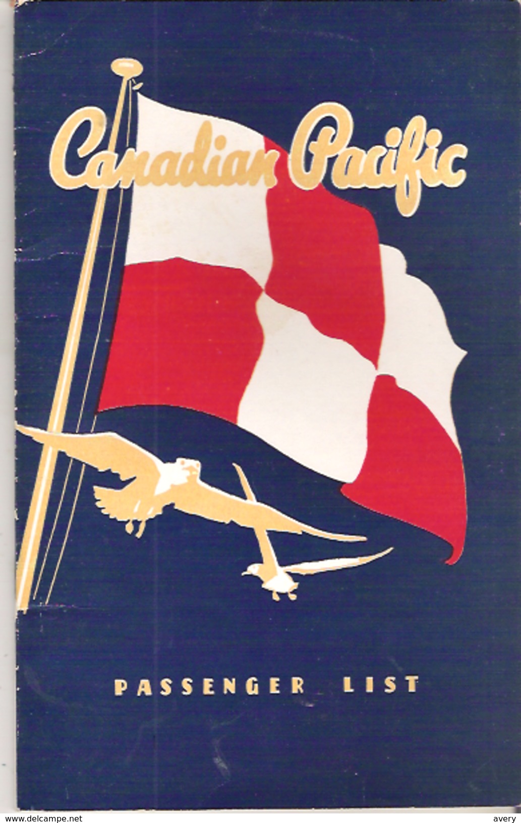 Canadian Pacific Passenger List Empress Of France From Montreal To Liverpool, England - World