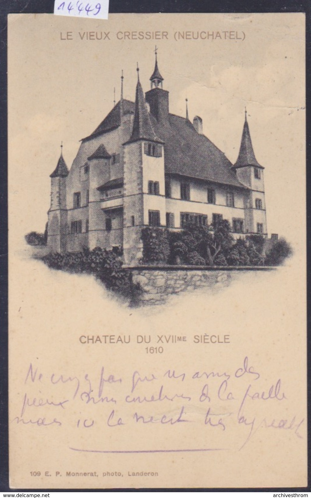 Cressier - Le Château, Datant De 1610 (14´449) - Cressier
