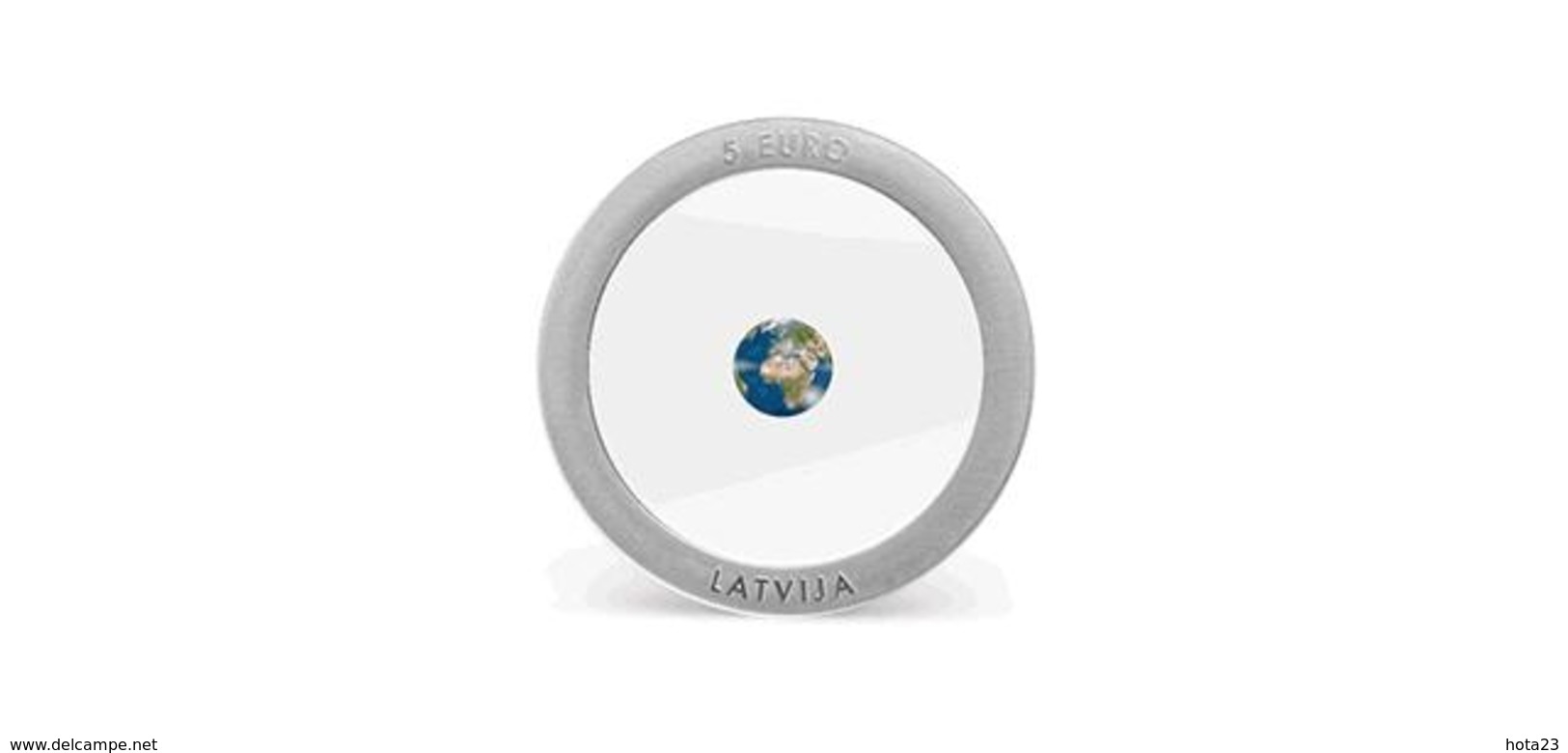 2016  Latvia Innovative Silver And Perlukor 5 Euro Coin EARTH, Innovativen Münzen Erde - Letonia