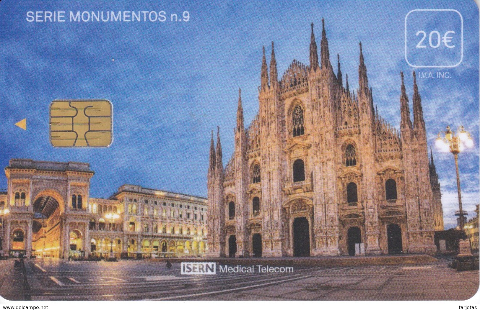 ISN-214 TARJETA DE ESPAÑA DE ISERN  DE LA SERIE MONUMENTOS Nº9 (EL DUOMO DE MILAN) ITALIA - Cultura