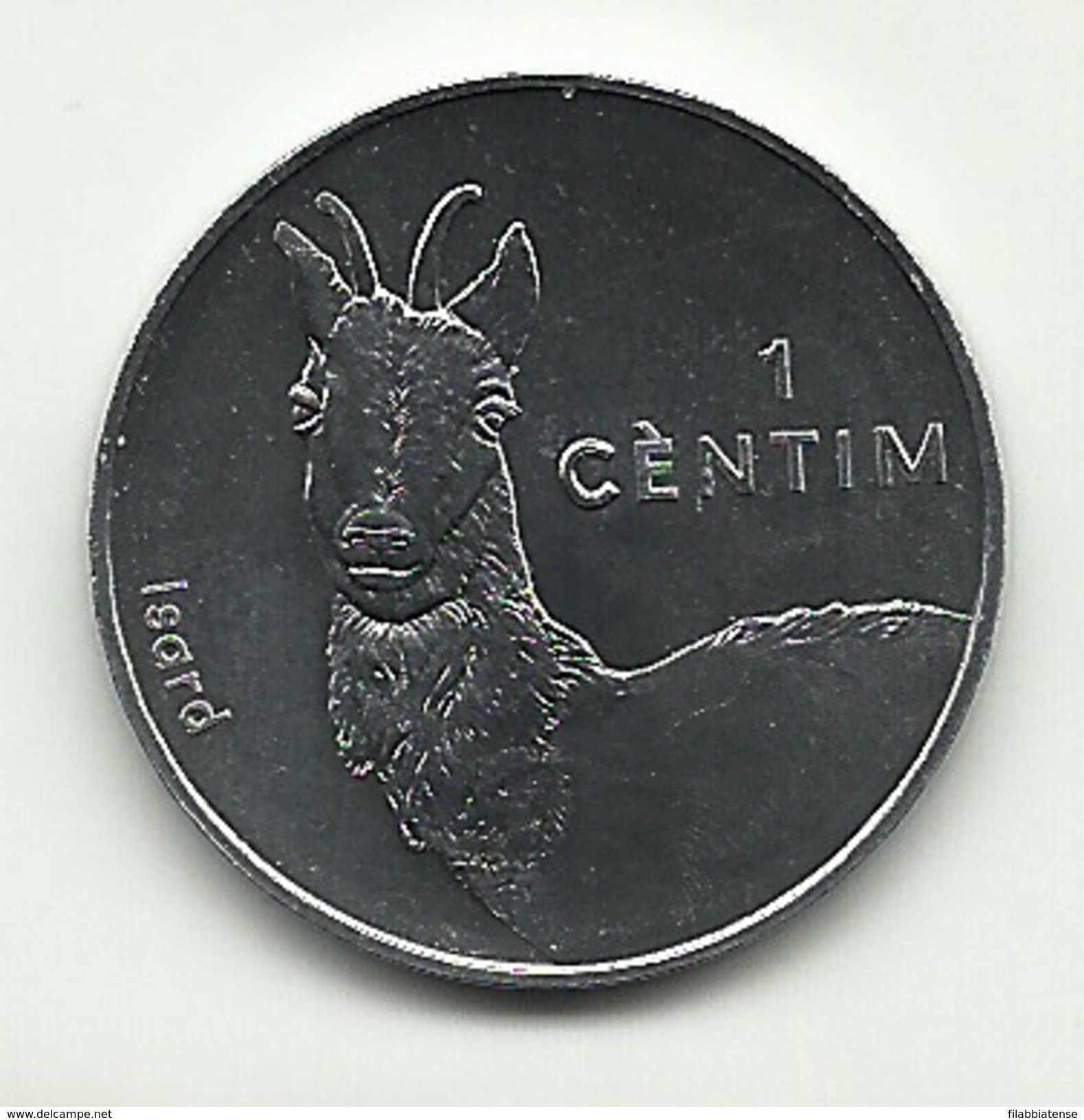 2002 - 1 Centim 2002, - Andorre