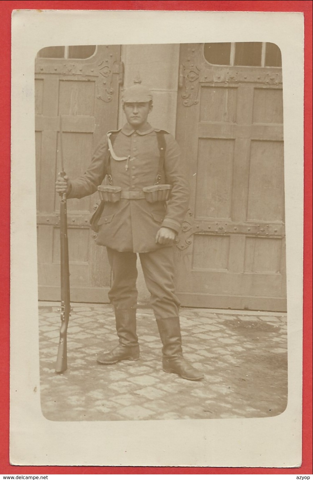 Carte Photo Allemande - Foto - Soldat Allemand - Guerre 14/18 - 2 Scans - Guerra 1914-18