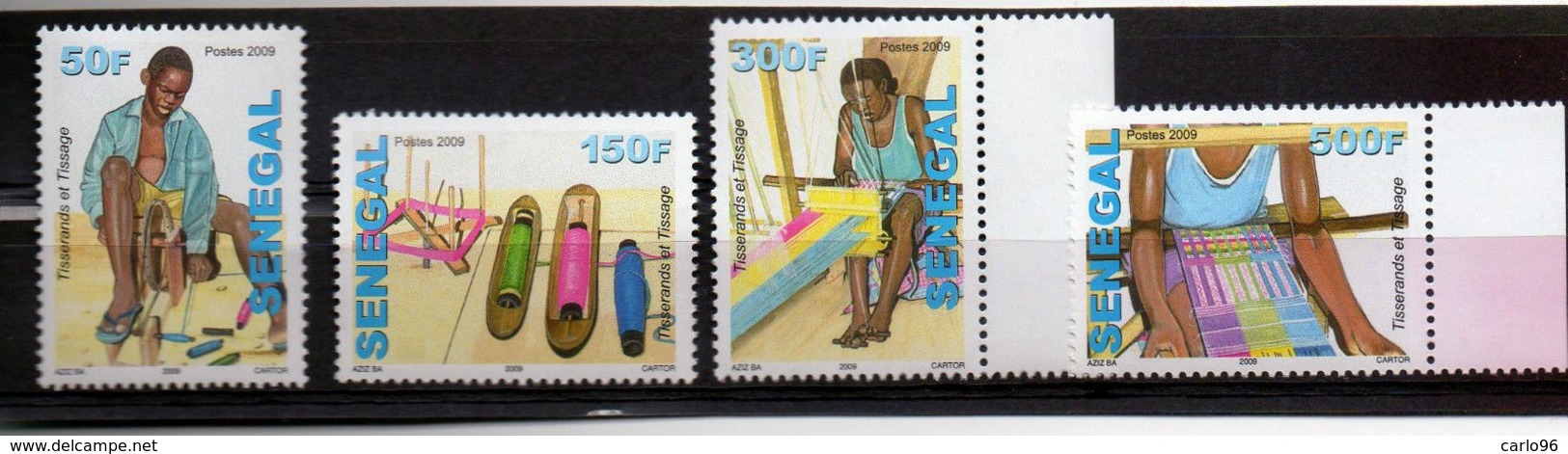 2012 AFRIQUE SENEGAL Tisserands Et Tissage NEUFS ** MNH  Y&T 1837 1838 1839 1840 - Senegal (1960-...)