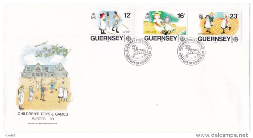 Guernsey 1989 FDC Europa CEPT - Children's Games (LAR2-K) - 1989