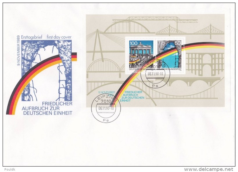 Germany FDC 1990 Friedlicher Aufbruch Souvenir Sheet (LAR2-K) - Altri & Non Classificati