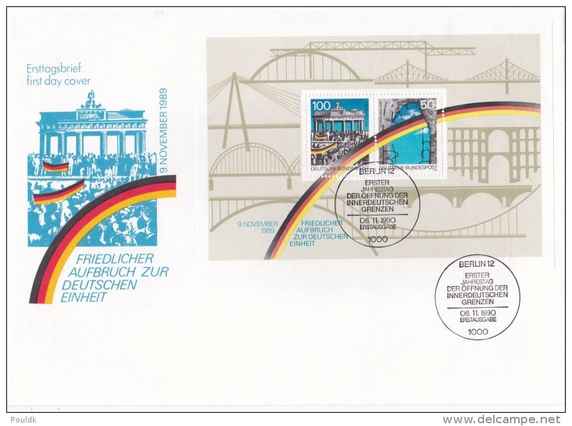 Germany FDC 1990 Friedlicher Aufbruch Souvenir Sheet (LAR2-K) - Altri & Non Classificati