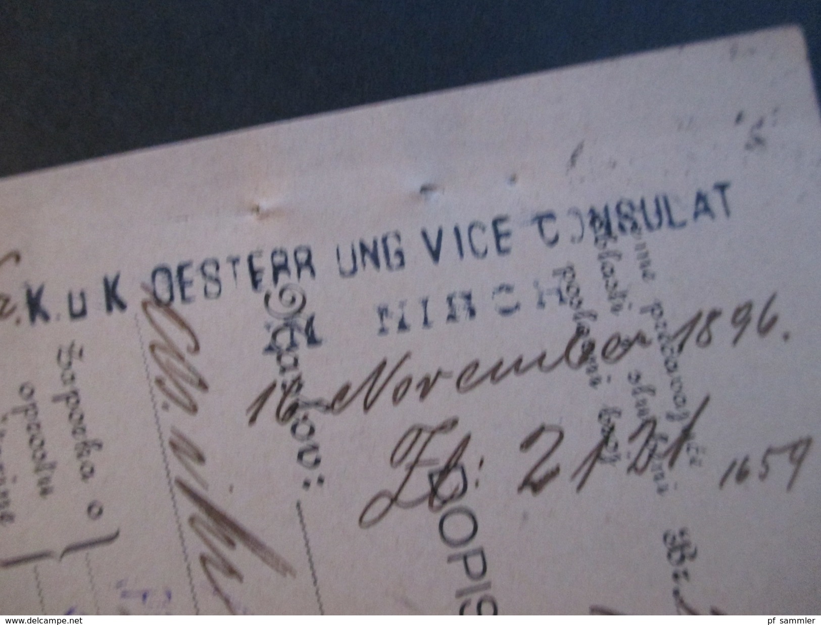 Österreich / Serbien 1913 K.u.K. Oesterr Vice Consulat In Nisch / Nis. Interessante Karte!! - Cartas & Documentos