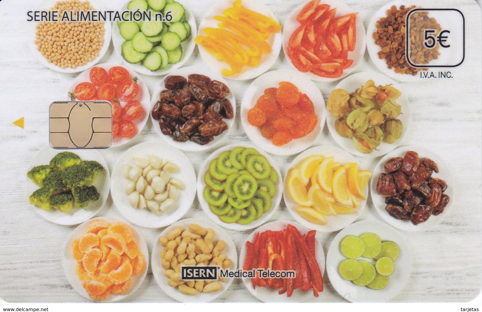 ISN-234 TARJETA DE ESPAÑA DE ISERN  DE LA SERIE ALIMENTACION Nº6 (PLATOS COMIDA) - Alimentación