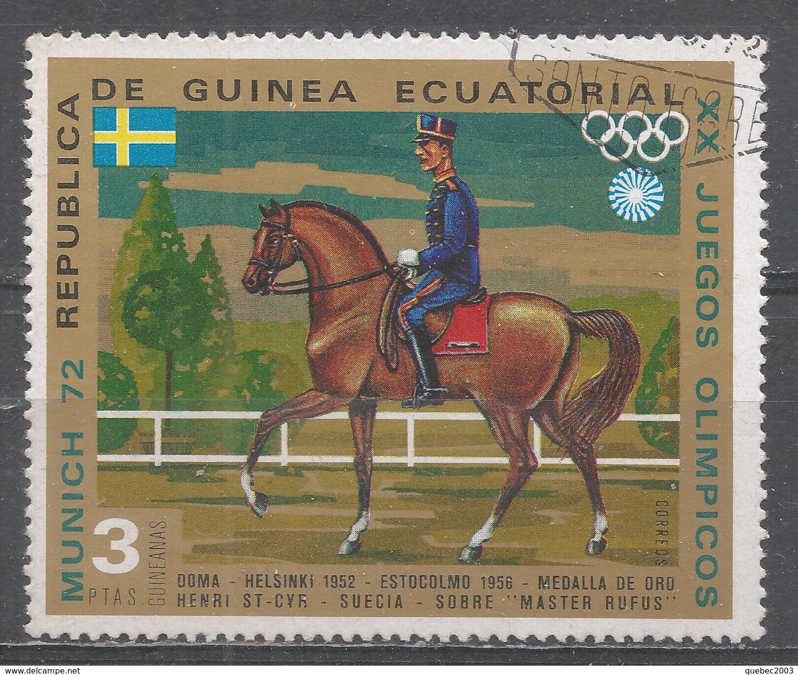 Equatorial Guinea 1972, Scott #72148 Henri St-Cyr (Swi) And ''Master Rufus'', Gold Medal Helsinki 1952 (U) - Guinée Equatoriale