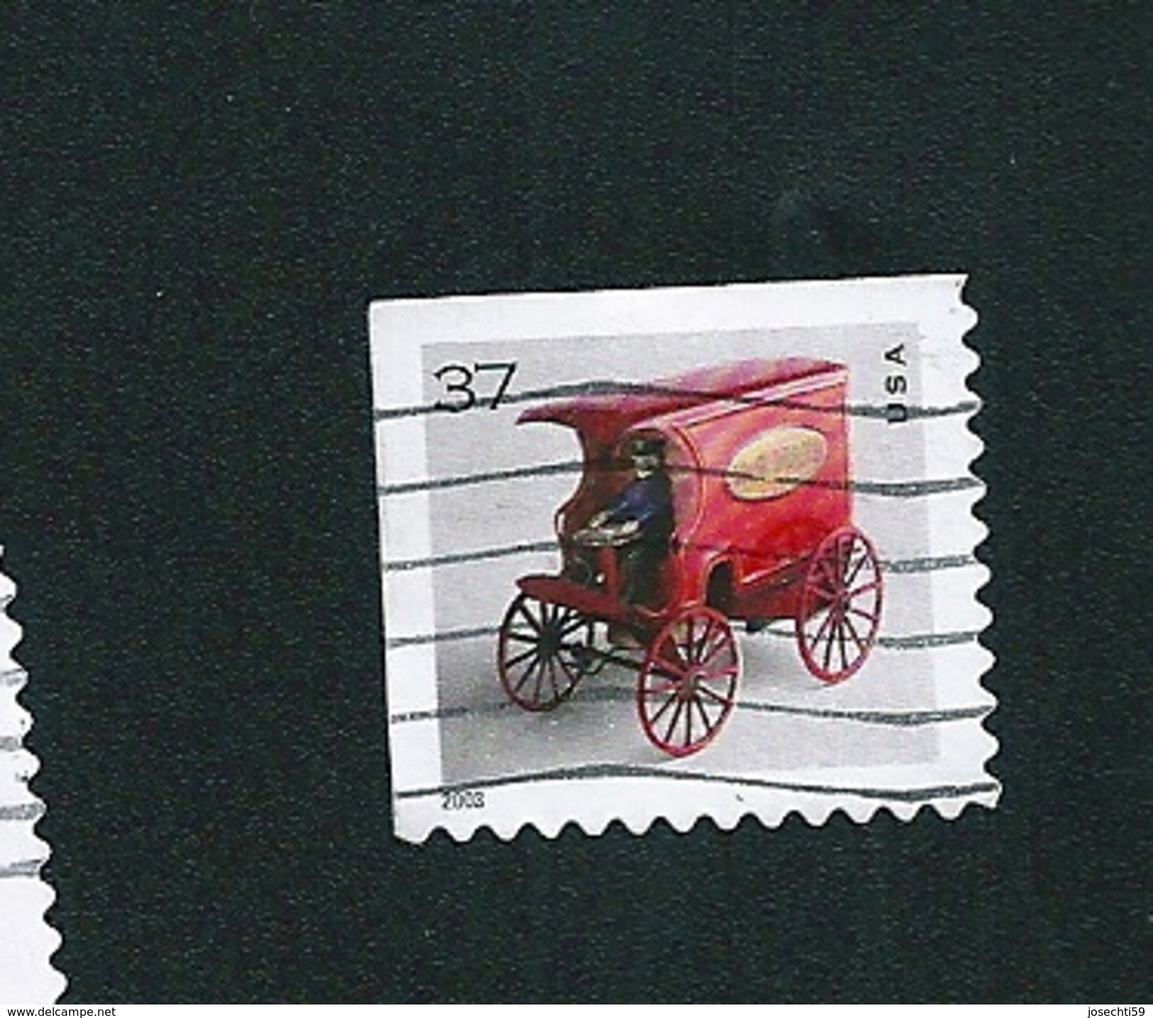 N° 3355 Jouets : Fourgon Postal Automobile   USA Oblitéré  Etats-Unis (2002) - Used Stamps