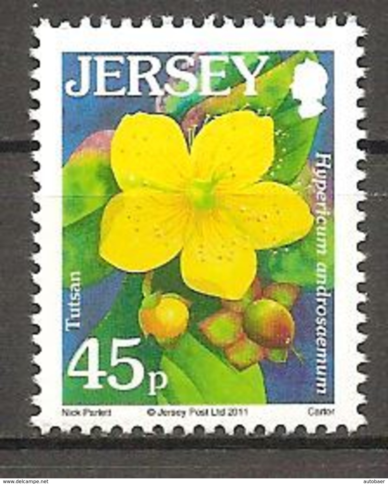 Jersey 2011 Wild Flowers Wildblumen Blutjohanniskraut Hypericum Androsaemum Michel No. 1293 II MNH Postfrisch Neuf - Jersey