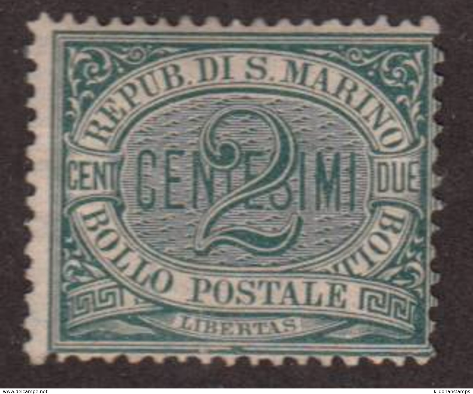 San Marino 1877 First Issued Stamp, Mint Mounted, See Note, Sc# 1 - Ungebraucht