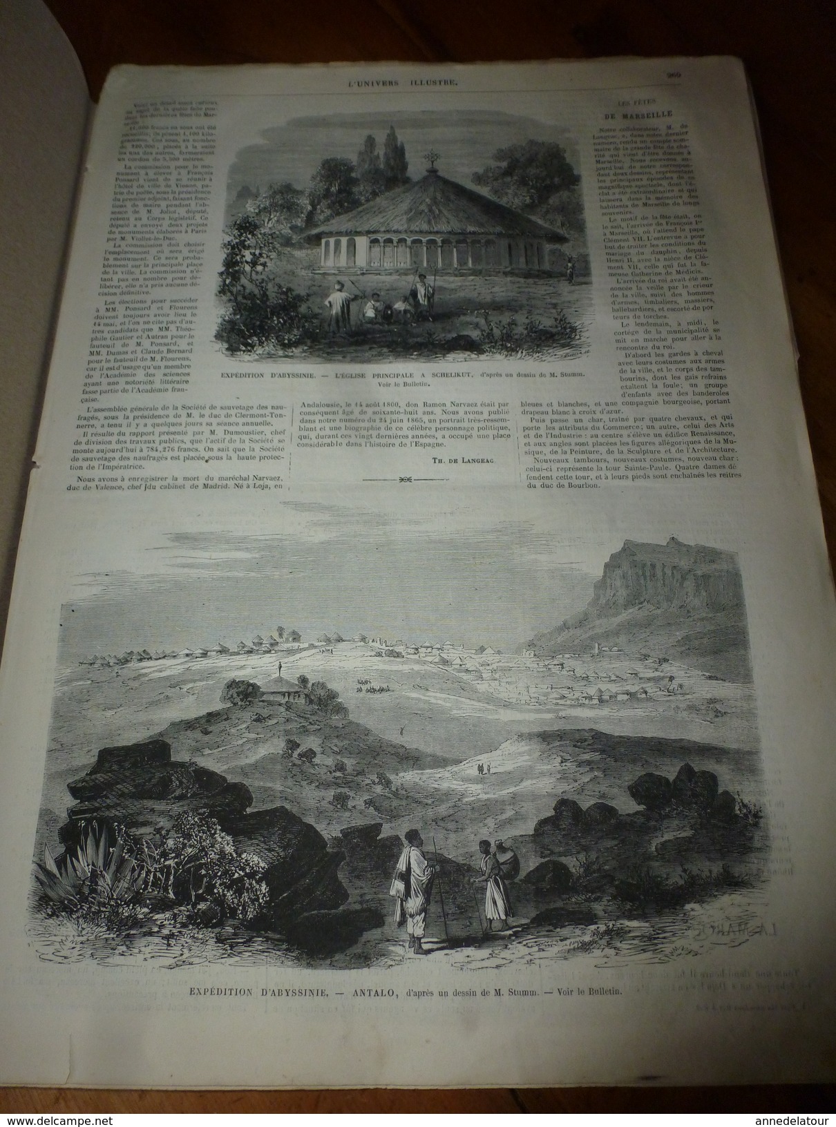 1868 :Antalo, Schelikut (Abyssinie); Constance; Vaal-River (Afrique Du Sud);Transport Du Coton Sur Le Gange (Inde); Etc - Non Classés