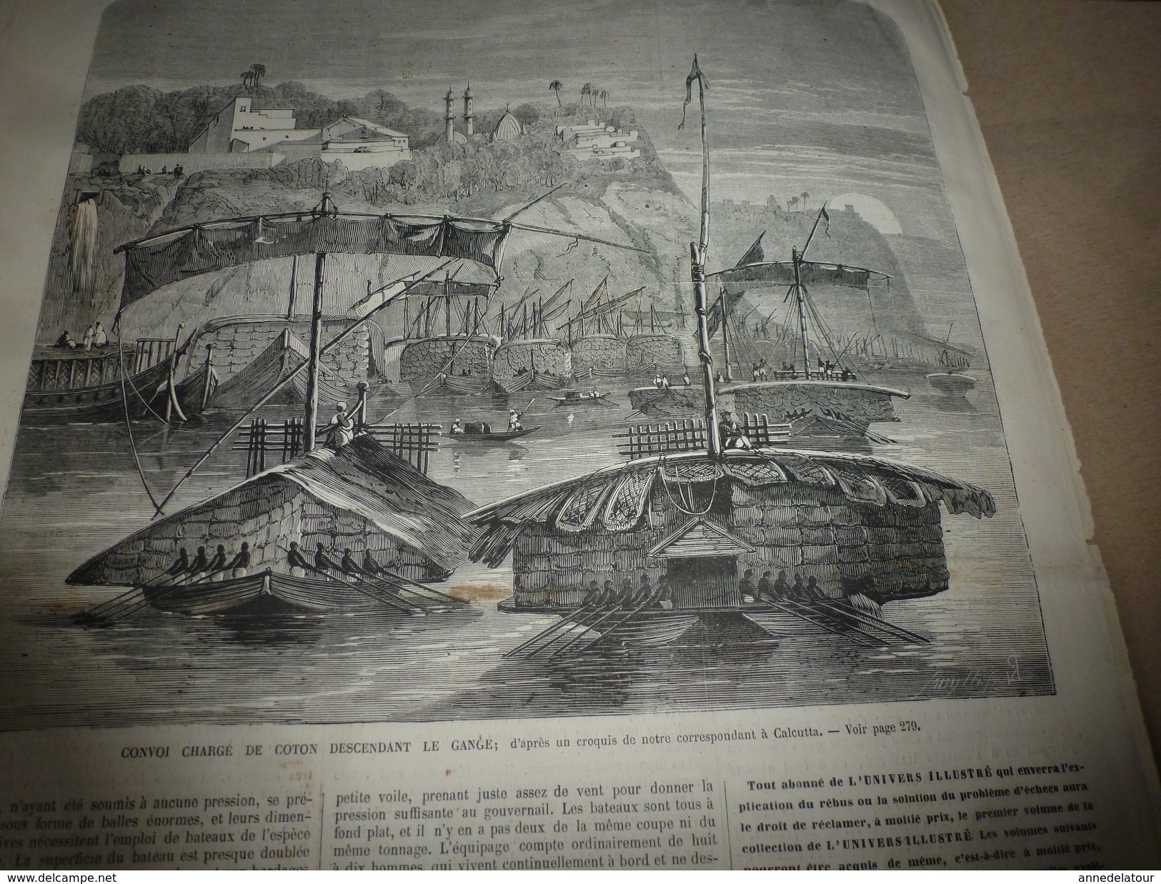 1868 :Antalo, Schelikut (Abyssinie); Constance; Vaal-River (Afrique du Sud);Transport du coton sur le Gange (Inde); etc