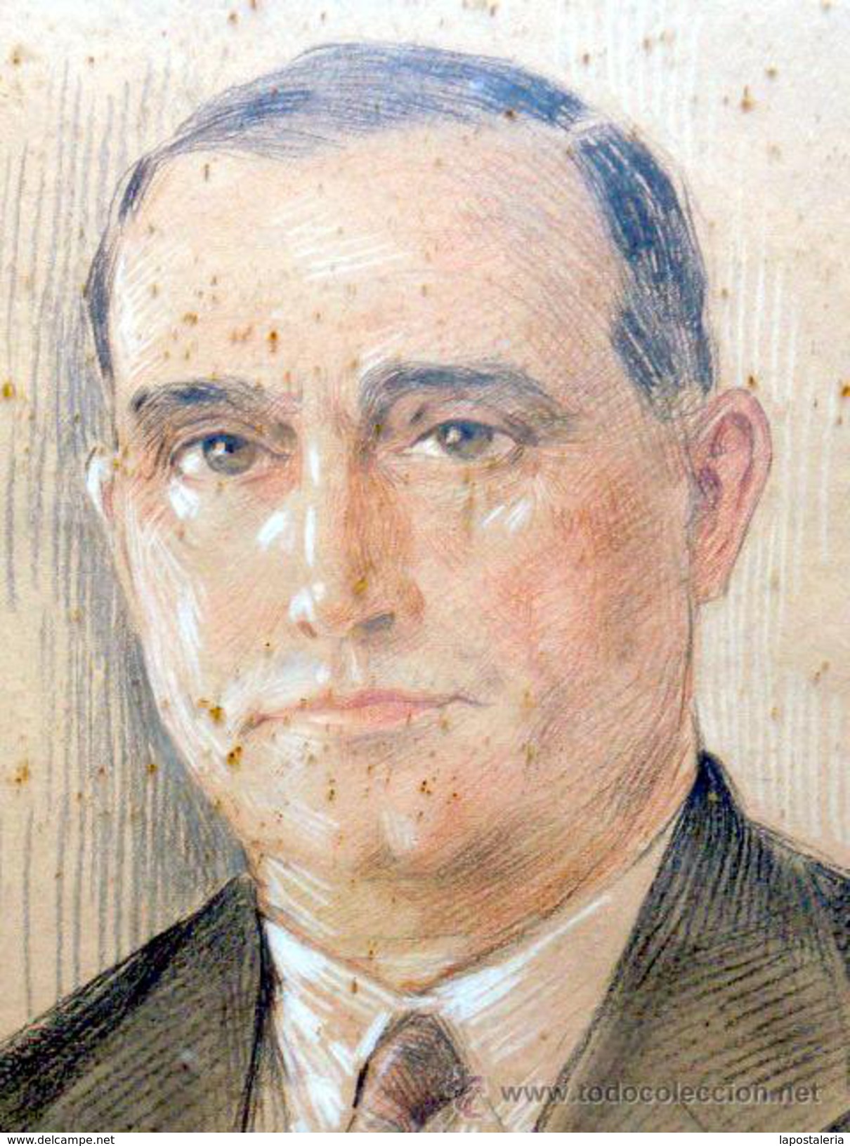 Yves Diey, (Francia 1892-1984). *Retrato* Dibujo A Lápiz Graso. Meds: 310x490 Mms. - Dibujos