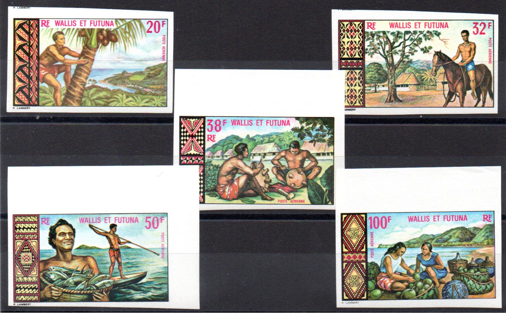 WALLIS ET FUTUNA - YT PA N° 33 à 37 Non Dentelé - Neuf ** - MNH - Non Dentelés, épreuves & Variétés