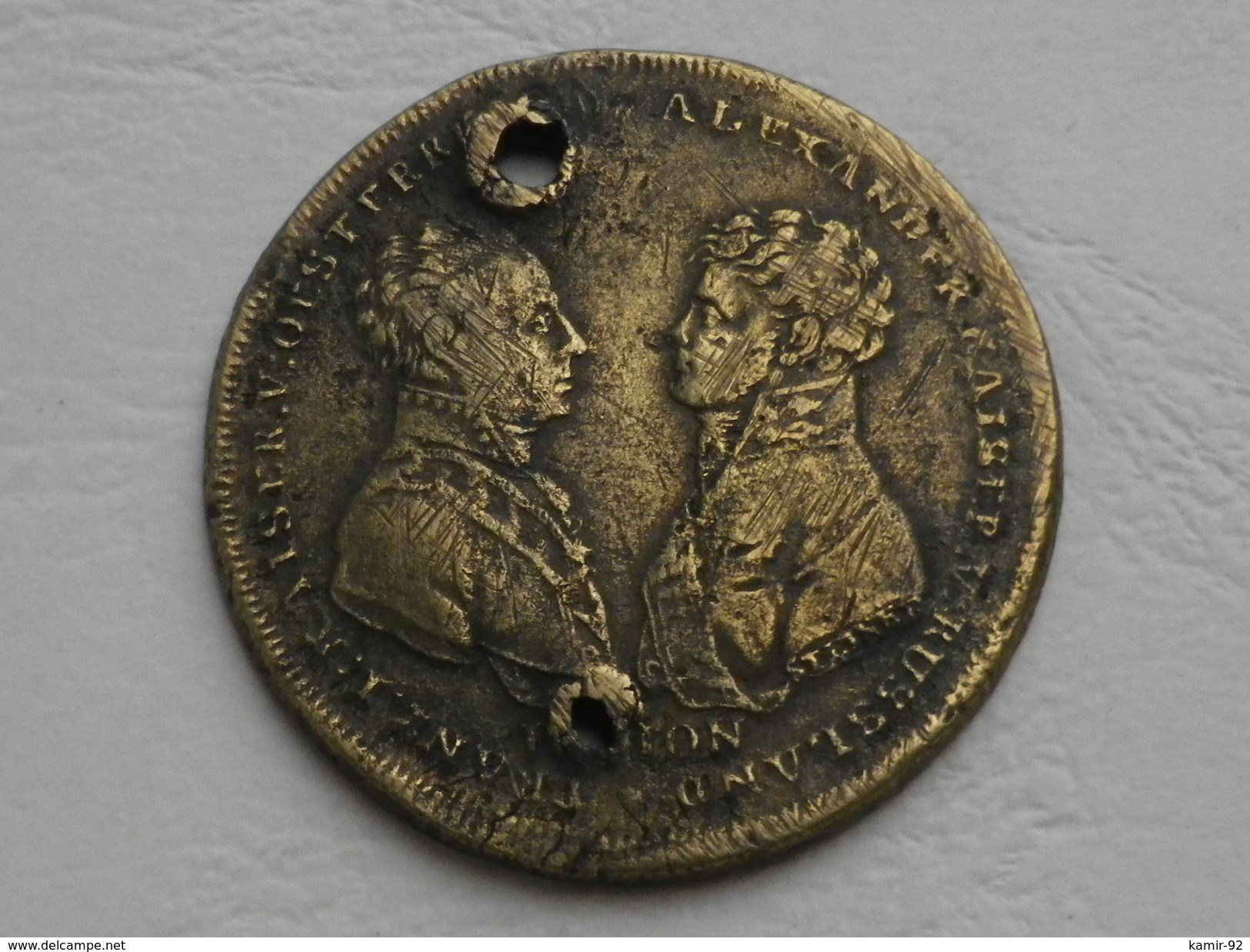 Token 1813    Francois I  Kaiser D Autriche  Et   Tsar Alexandre De Russie Victoire Des Alliés Vs Napoleon - Autres & Non Classés