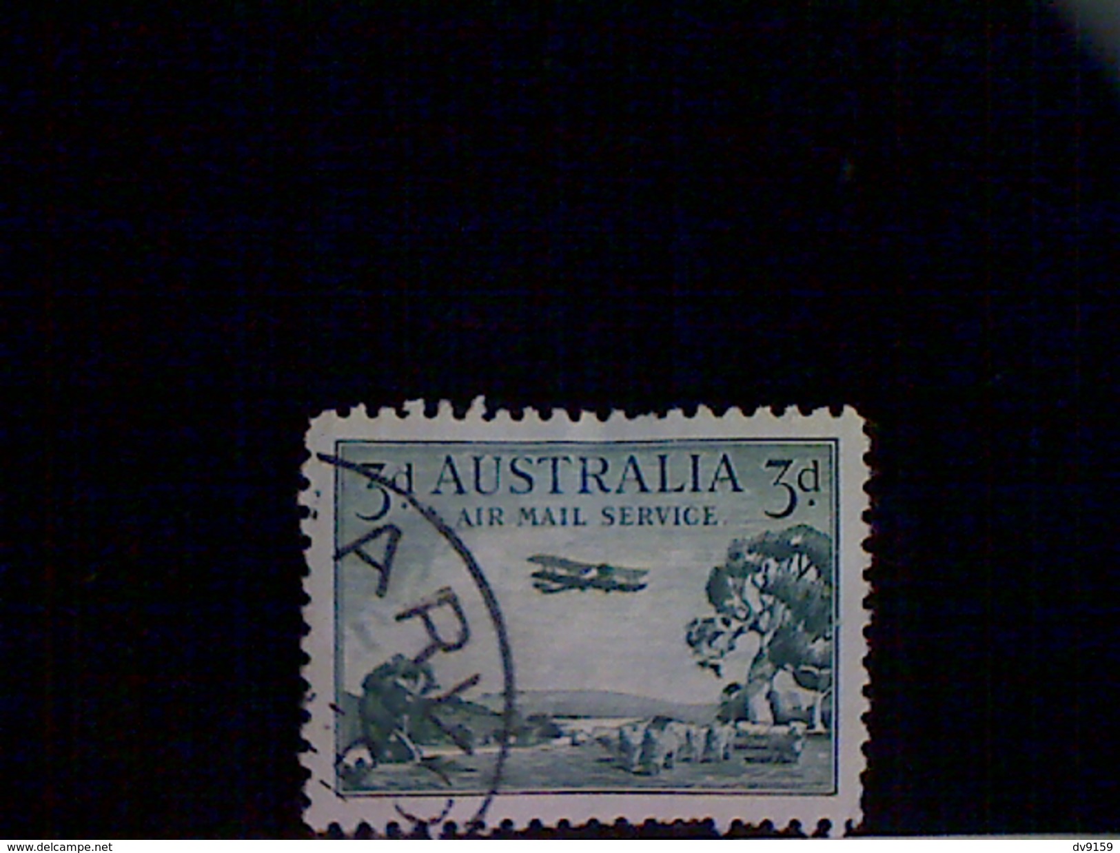 Australia, Scott #C1, Used (o), 1929, First Air Mail, Airplane Over The Bushlands, 3d - Used Stamps