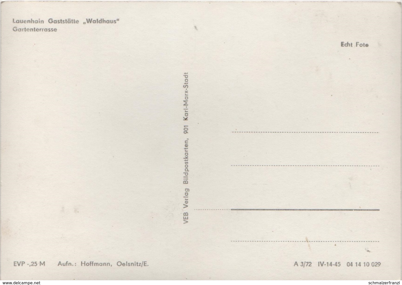 AK Lauenhain Gaststätte Gasthof Waldhaus Gartenterasse Bei Mittweida Erlau Weissthal Ringethal Falkenhain Tanneberg DDR - Mittweida