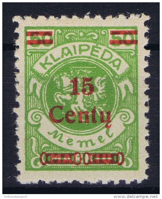 Memel Mi Nr  210 MNH/**/postfrisch/neuf Sans Charniere 1923 - Memelgebiet 1923