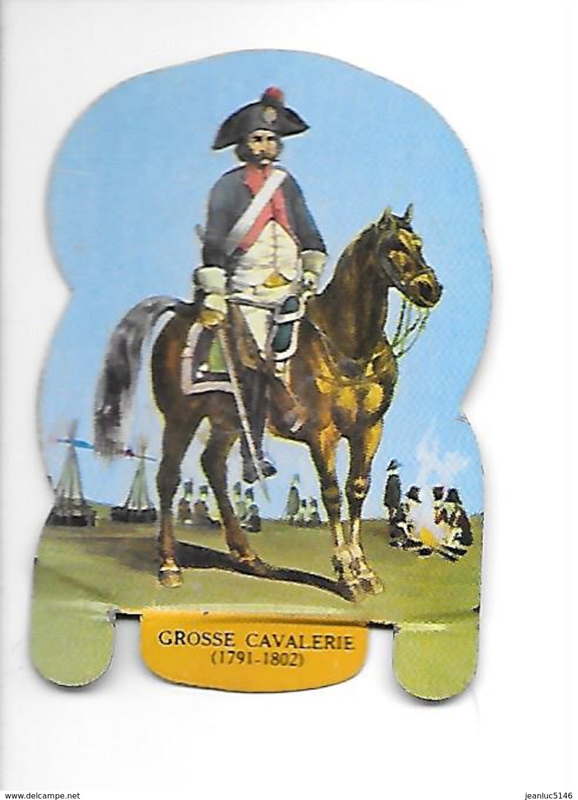 Mère Picon. Plaquette Métallique Lithographiée. Soldats De L'Empire N°20 Grosse Cavalerie (1791-1802). - Blechschilder (ab 1960)