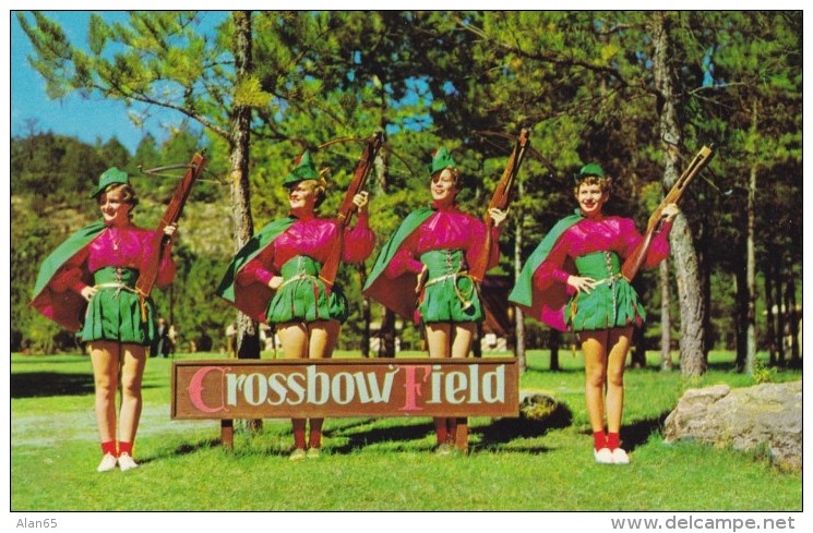 Blanchard Springs Arkansas, Crossbow Field, Crossbow Tournament, Ozark National Forest Area, C1950 Vintage Postcard - Archery