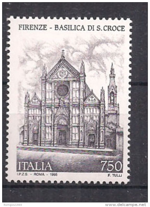 ITALIA  1995 PATRIMONIO ARTISTICO SASS. 2162 MNH XF - 1991-00:  Nuovi