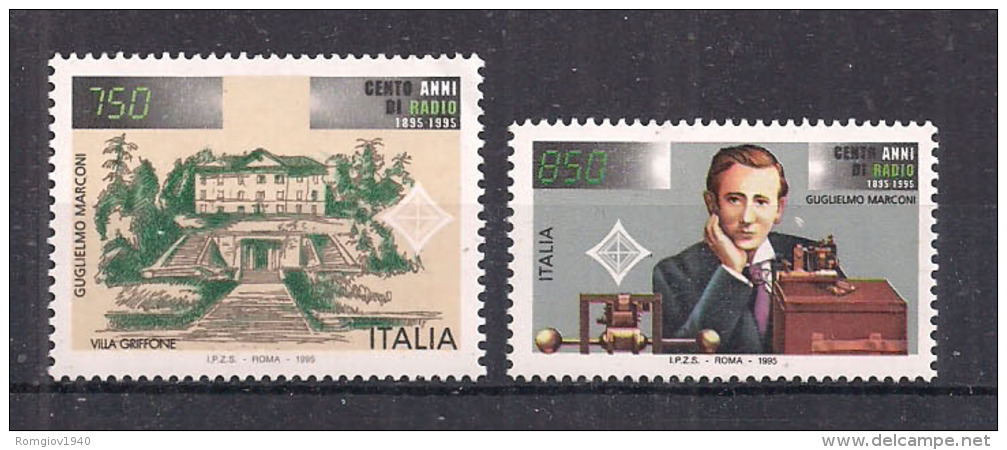 ITALIA  1995 RADIO G.MARCONI SASS. 2172-2173 MNH XF - 1991-00:  Nuovi