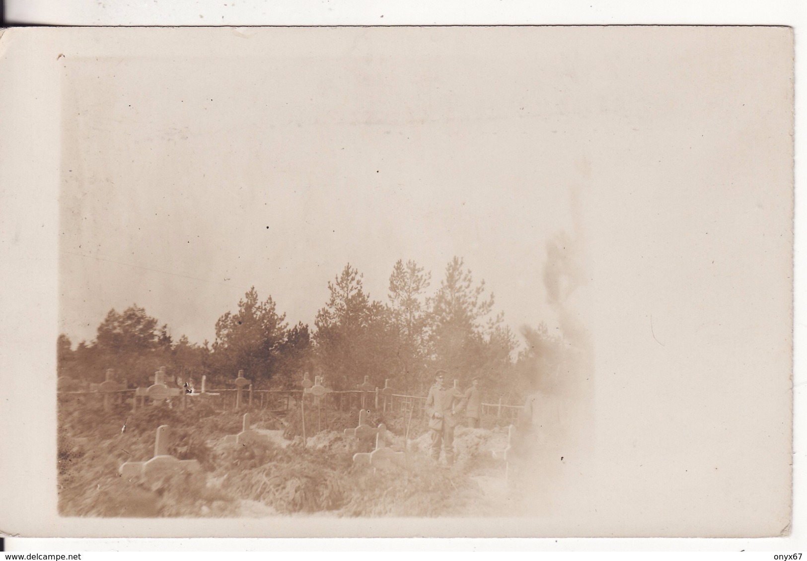 Carte Postale Photo Militaire Allemand Friedhof Cimetière Militaire à TOBOLZ-TOBOL-TOBOLSK (Russie-Sibérie) - Rusland