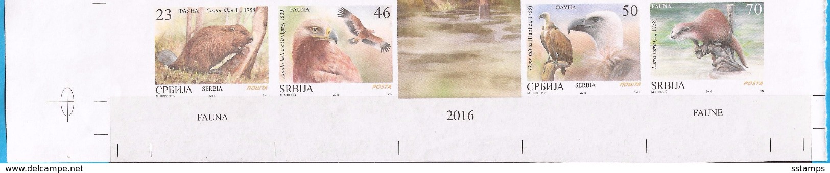 2016 WWF  FAUNA SRBIJA  SERBIEN  RRRR  IMPERFORATE  RRR SEHR SELTEN MNH - Unused Stamps