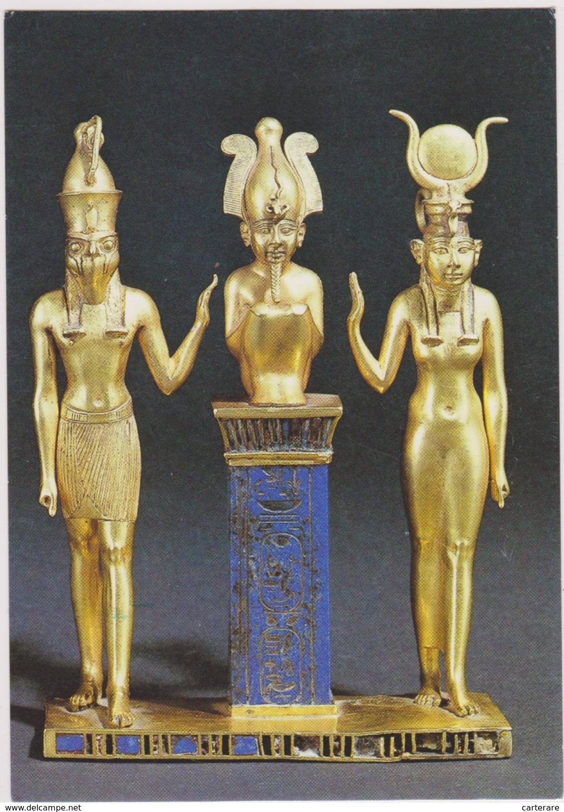 AFRIQUE,AFRICA,AFRIKA,égypte,EGYPT,REPOSE AU LOUVRE ,MUSEE,STATUE,TRIADE DU PHARAON OSORKON  2 ,DIEU OSIRIS HORUS ISIS - Sonstige & Ohne Zuordnung