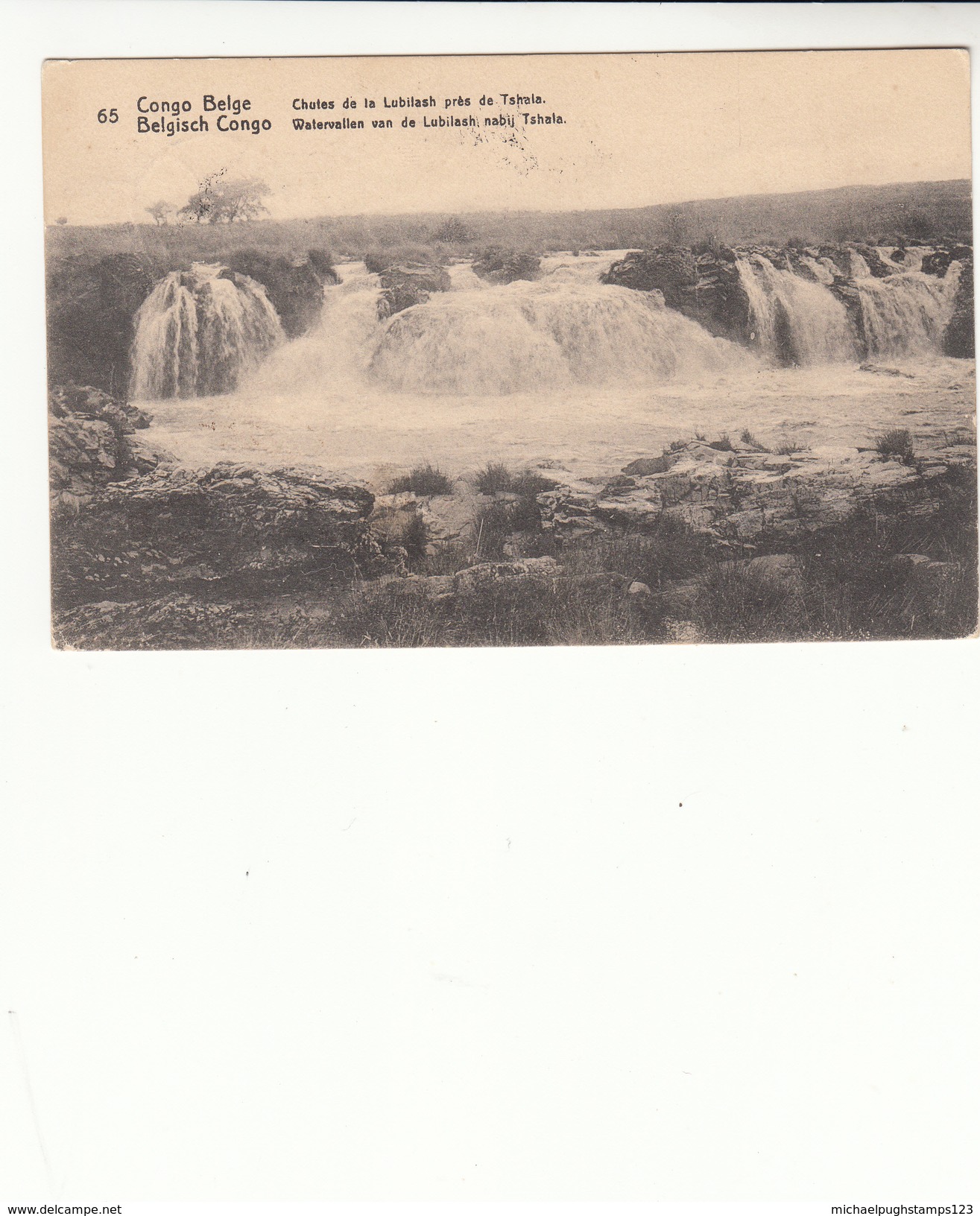 Belgian Congo / Illustrated Stationery Postcards / Waterfalls - Autres & Non Classés