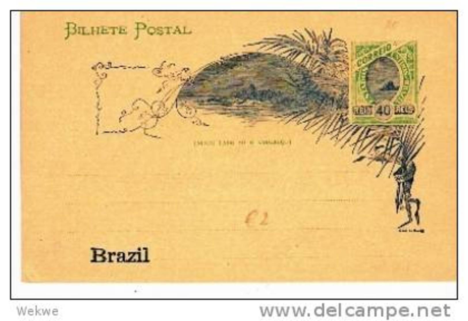 Br101/  BRASILIEN - Rio Bay, 1 Stern, Bild ** - Postal Stationery