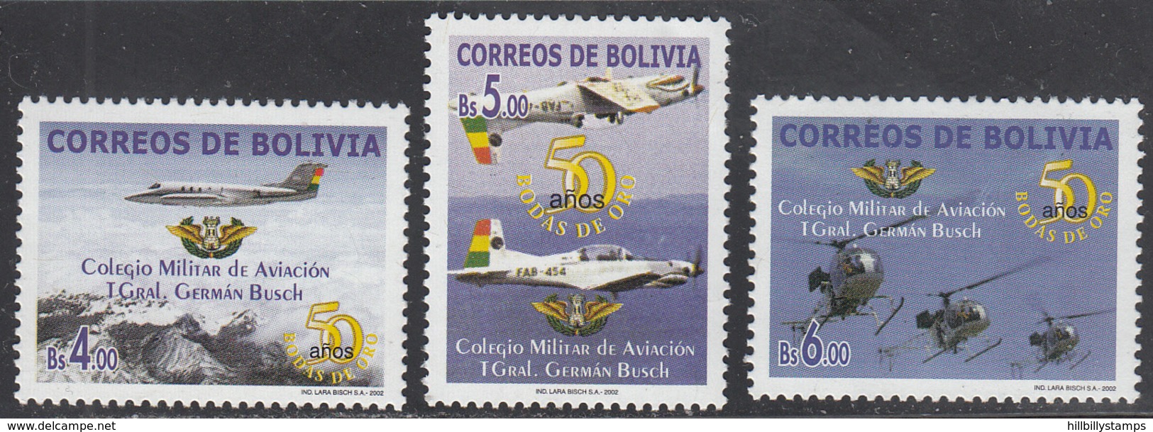 BOLIVIA      SCOTT NO. 1181-83        MNH     YEAR   2002 - Bolivie