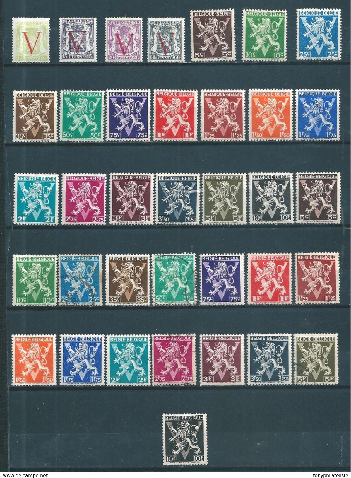 Belgique Timbres De 1945  N°670 A 685A  Complet  3 Timbres Oblitérés (n°685A Non Compté Défaut Dentelure) - Neufs