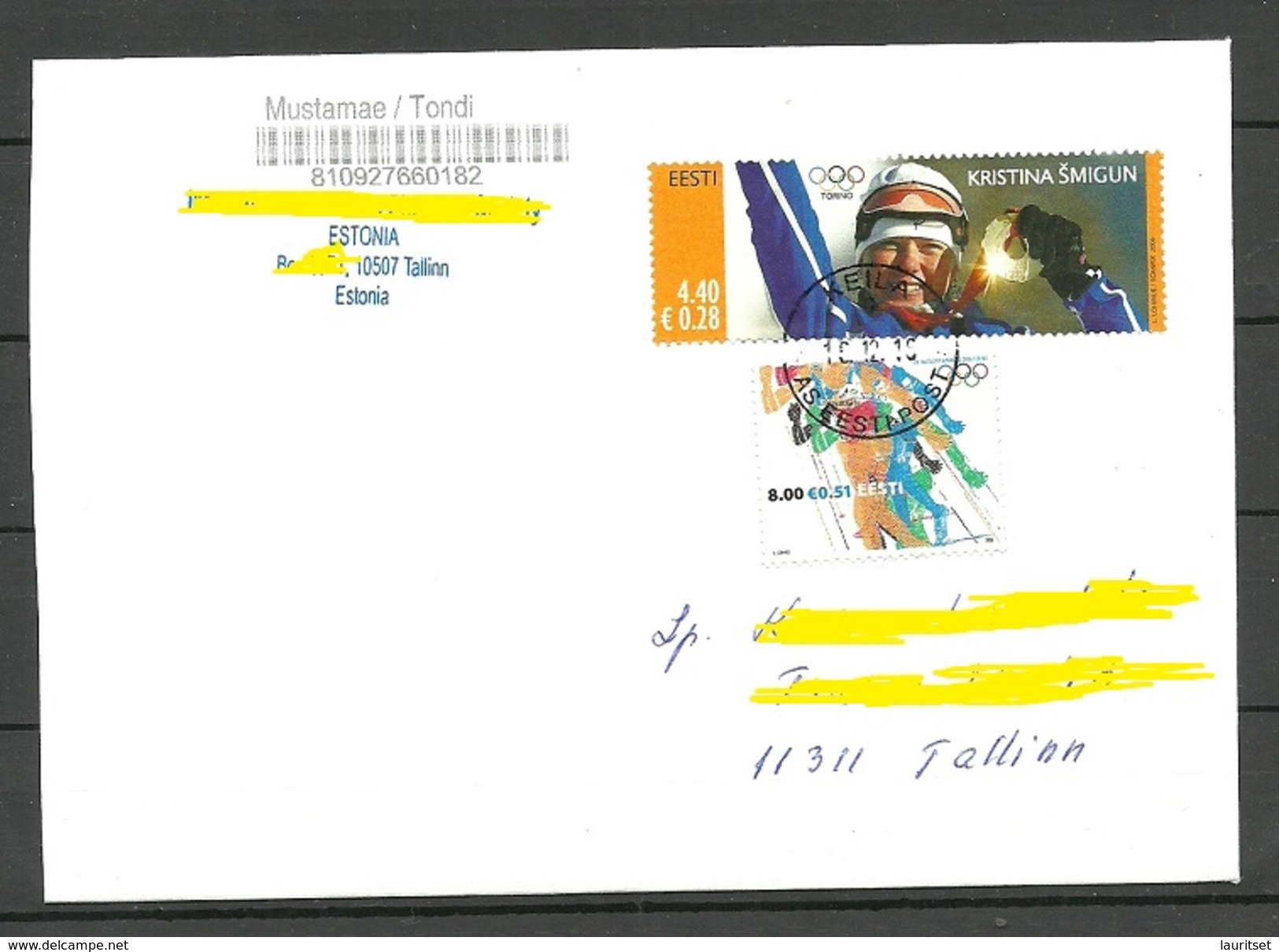 ESTLAND Estonia 2016 Inlandbrief Winter Olympic Games Sport Torino Etc - Winter 2006: Turin