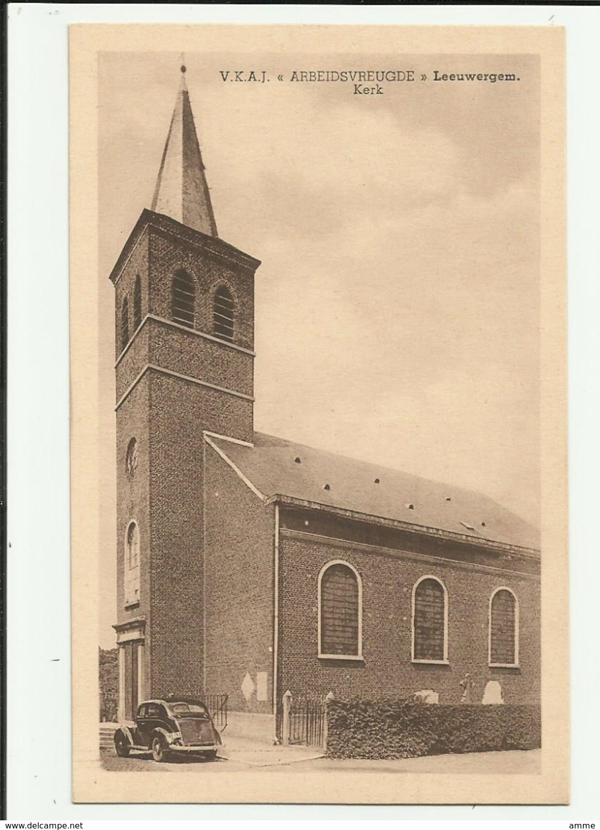 Leeuwergem (Zottegem)   *  Kerk  (V.K.A.J. Arbeidsvreugde) - Zottegem