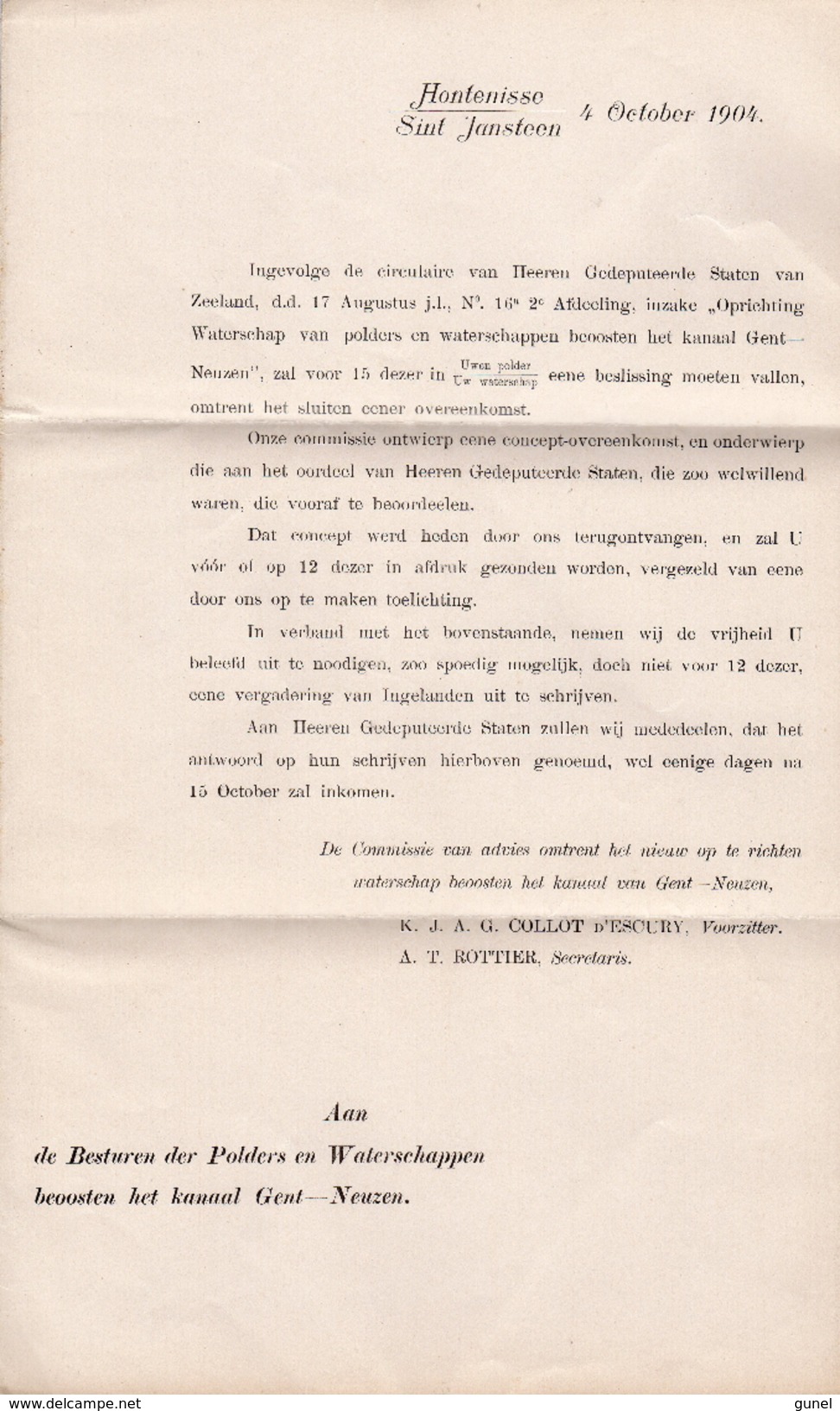 1904  Drukwerk Van ST.JANSSTEEN (grootrond) Naar Westdorp[e Via SAS VAN GEND - Brieven En Documenten