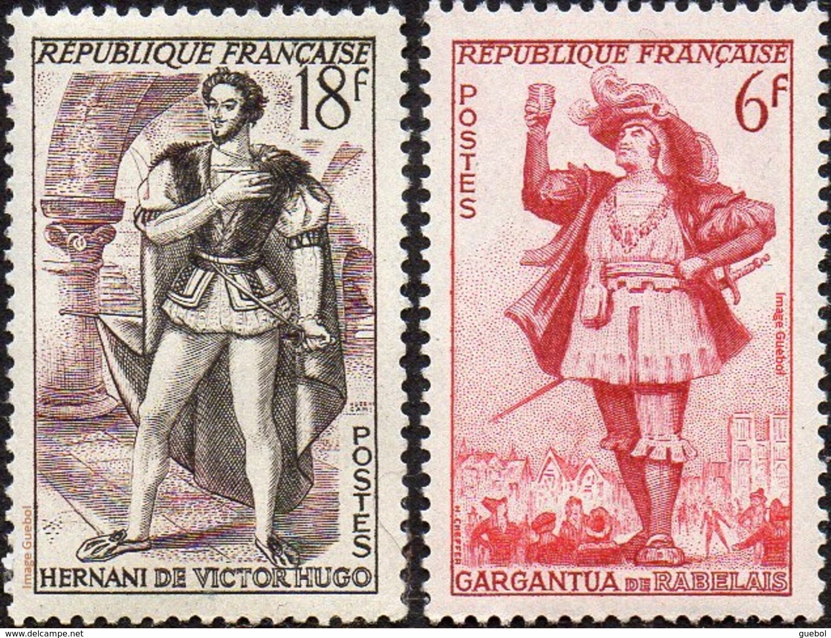 France - N°  943 Et 944 * Théâtre Français - Gargantua De Rabelais Et Hernani De Victor Hugo - Unused Stamps