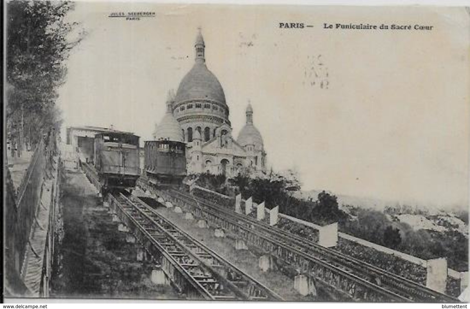 CPA Montmartre Paris XVIIIe Circulé Funiculaire - District 18