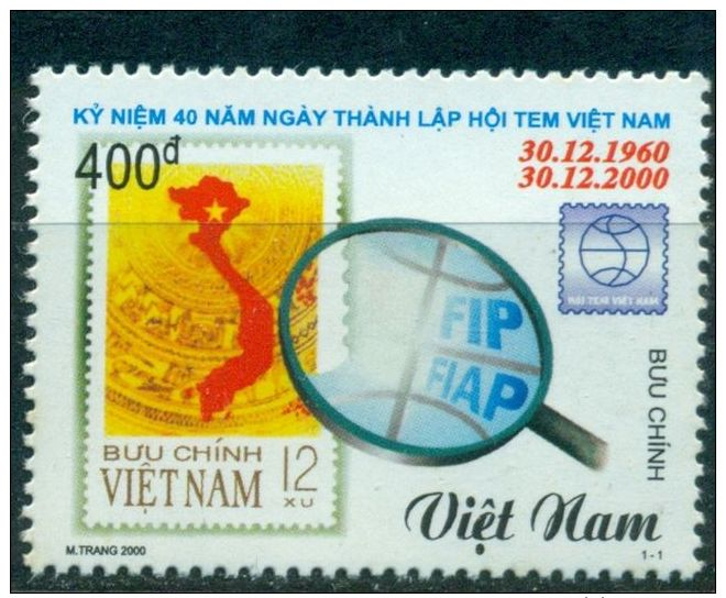 VIETNAM 2000 STAMP DAY - 40TH ANNIV. OF PHILATELY UNION MNH M00342 - Viêt-Nam