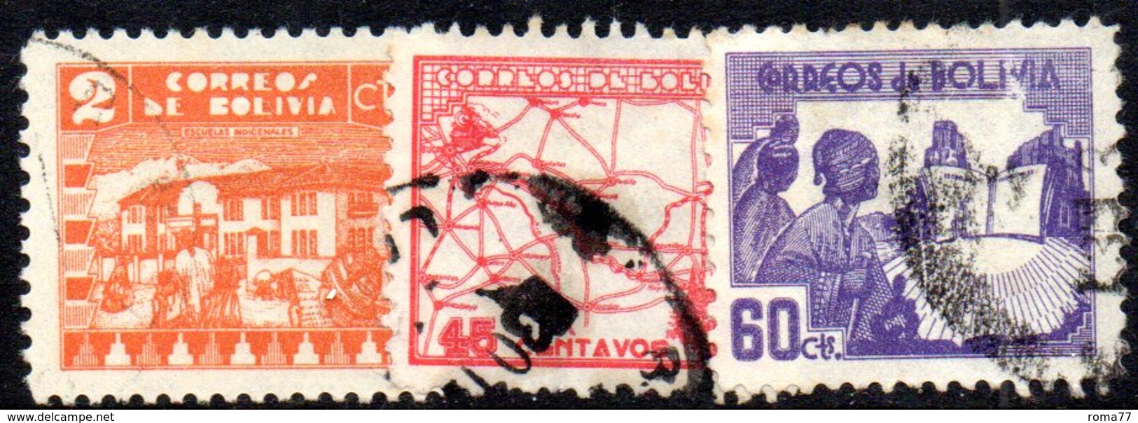 NA11A - BOLIVIA 1928,  Yvert N. 213/221  Usata - Usati