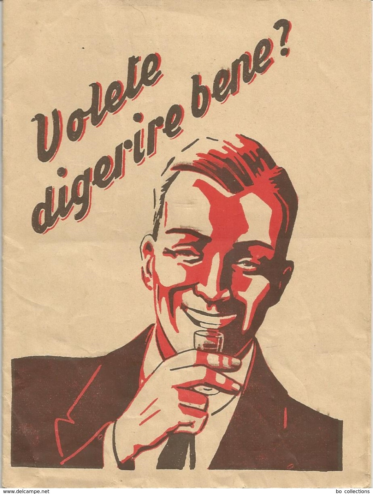 Bologna, 1939, Volete Digerire Bene? Amaro Zara Di Romano Vlakov, Opuscolo Illustrato Pp. 16, Cm. 12 X 16. - Altri & Non Classificati