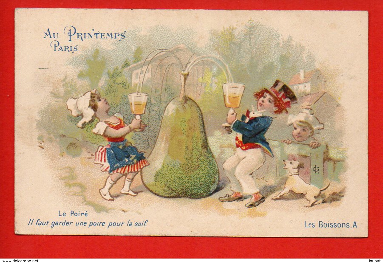 Illustrateur - ALCOOL - Fantaisie - Le Poiré - Les Boissons A - Au Printemps Paris - Autres & Non Classés